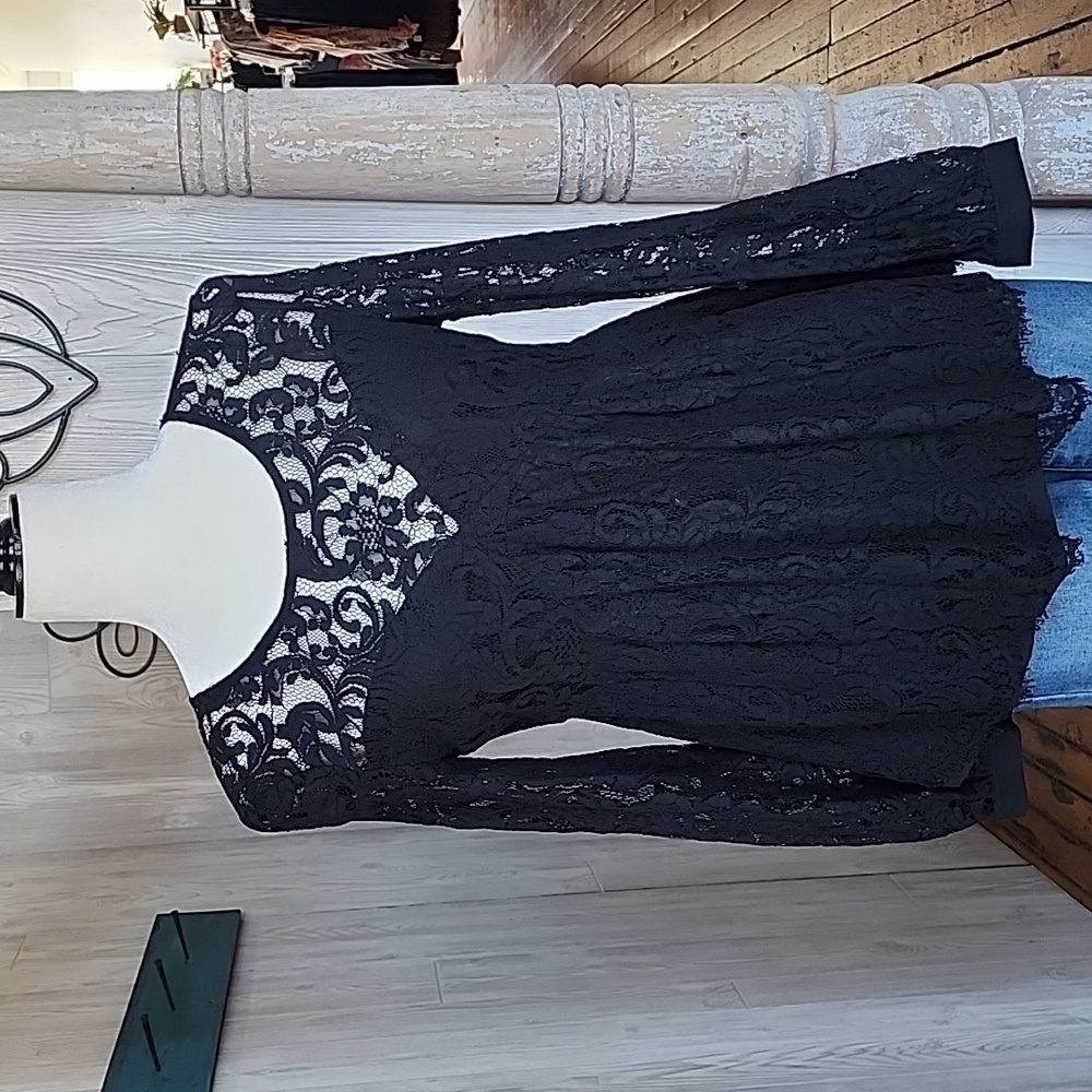 Miss Me Elegant Black Lace Blouse